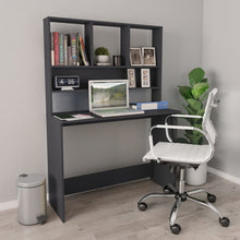 Bureau Met Schappen 110X45X157 Cm Bewerkt Hout Grijs