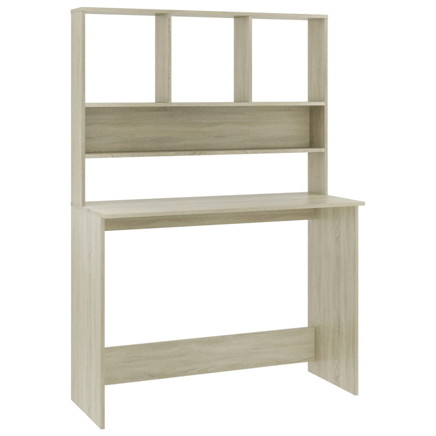 Bureau Met Schappen 110X45X157Cm Bewerkt Hout Kleur Sonoma eiken