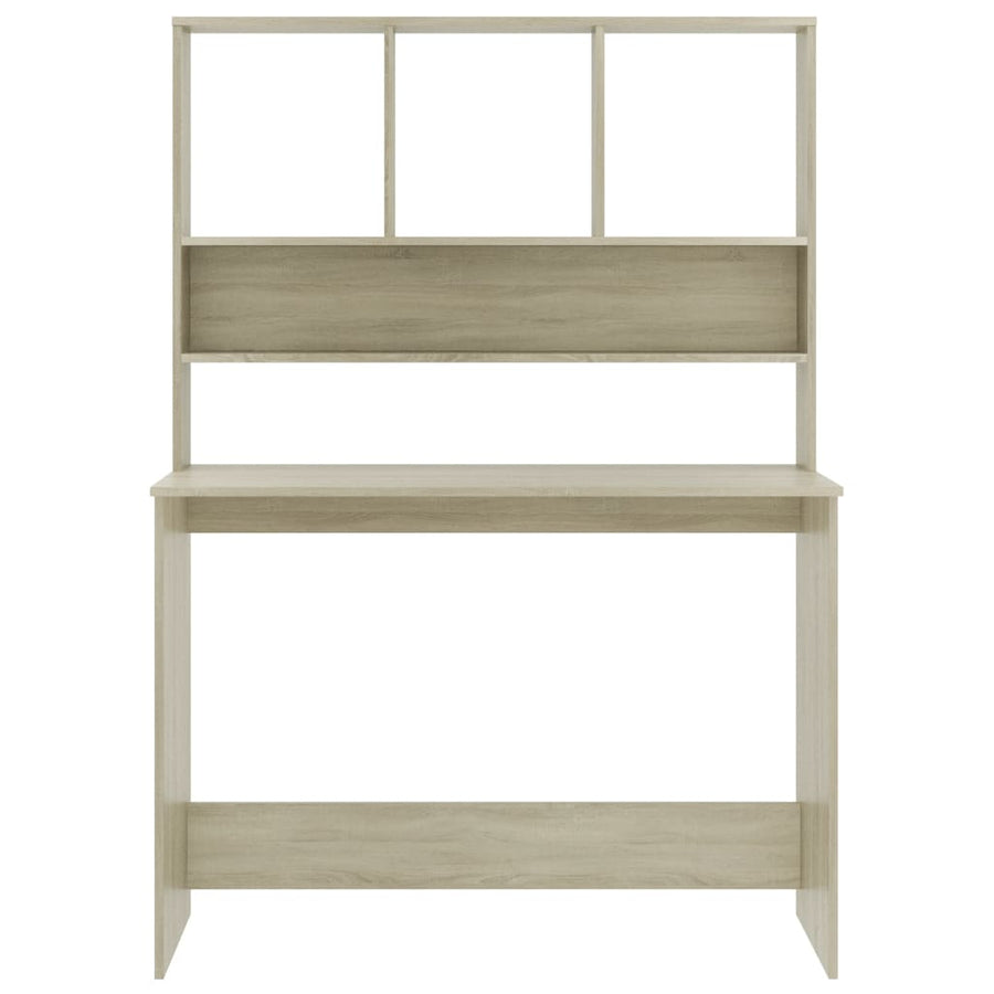 Bureau Met Schappen 110X45X157Cm Bewerkt Hout Kleur Sonoma eiken