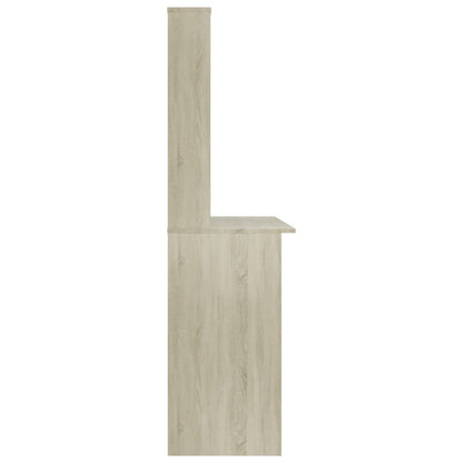 Bureau Met Schappen 110X45X157Cm Bewerkt Hout Kleur Sonoma eiken