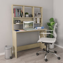 Bureau Met Schappen 110X45X157Cm Bewerkt Hout Kleur Sonoma eiken