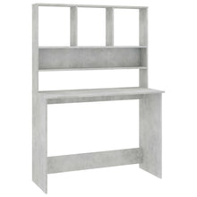 Bureau Met Schappen 110X45X157 Cm Bewerkt Hout Betongrijs