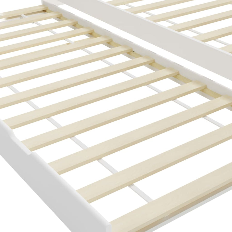 Bedbankframe Uittrekbaar Grenenhout 90X200 Cm Wit