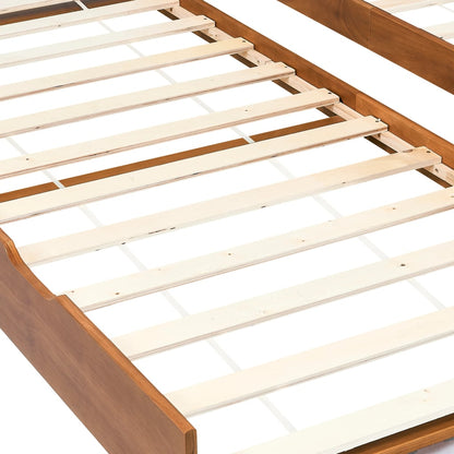 Bedbankframe Uittrekbaar Grenenhout 90X200 Cm Honingbruin