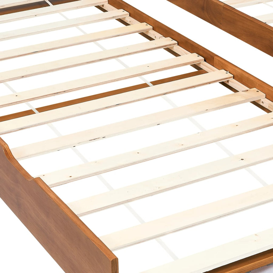 Bedbankframe Uittrekbaar Grenenhout 90X200 Cm Honingbruin