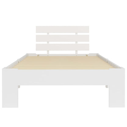 Bedframe Massief Grenenhout 90 x 200 cm Wit