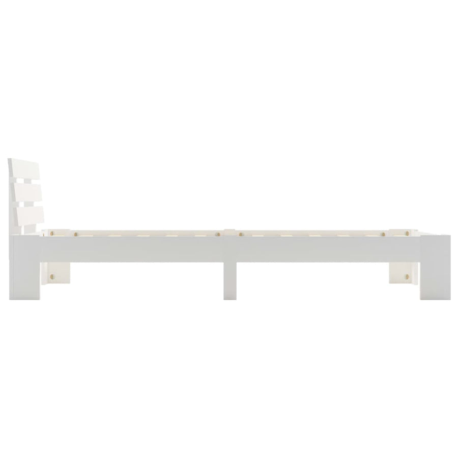 Bedframe Massief Grenenhout 90 x 200 cm Wit