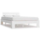 Bedframe massief grenenhout wit 120x200 cm