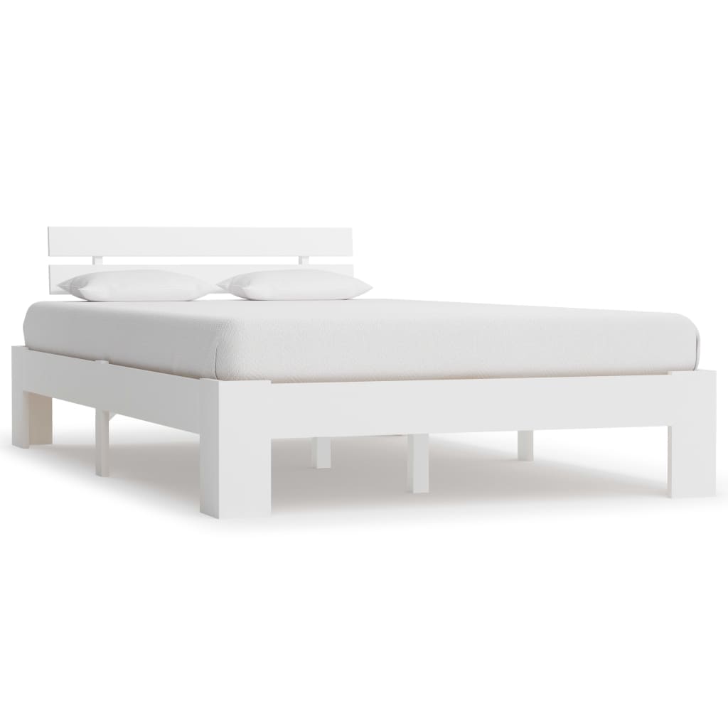 Bedframe Massief Grenenhout 120 x 200 cm Wit