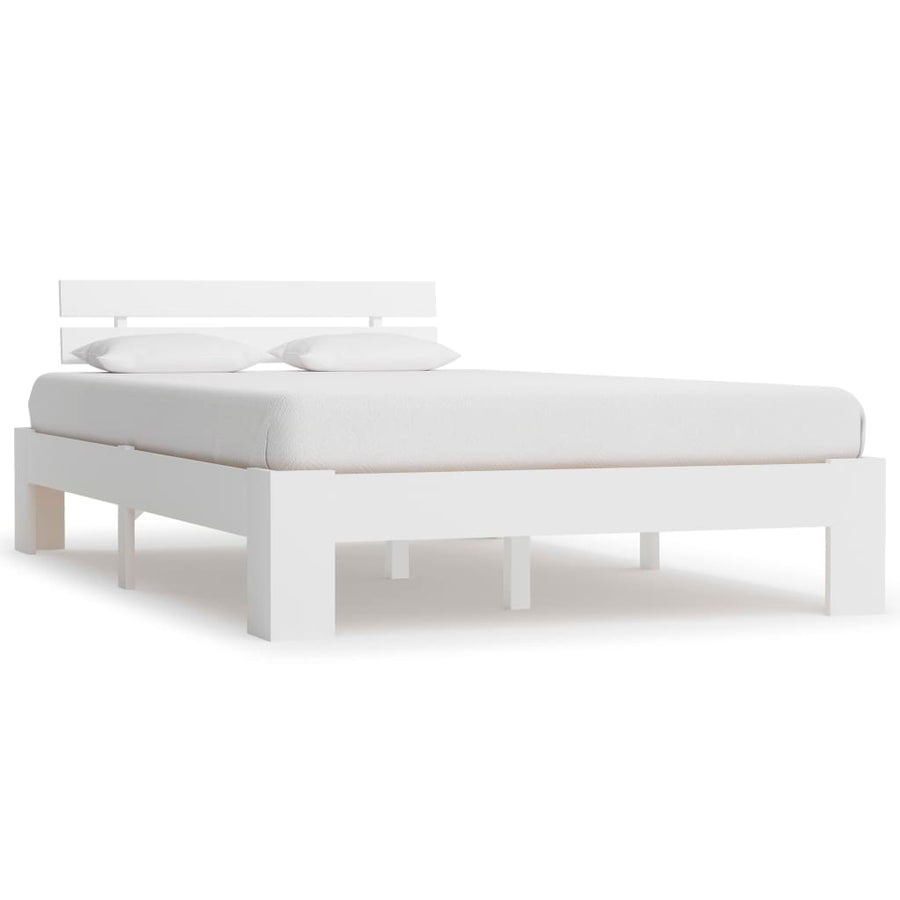Bedframe Massief Grenenhout 120 x 200 cm Wit