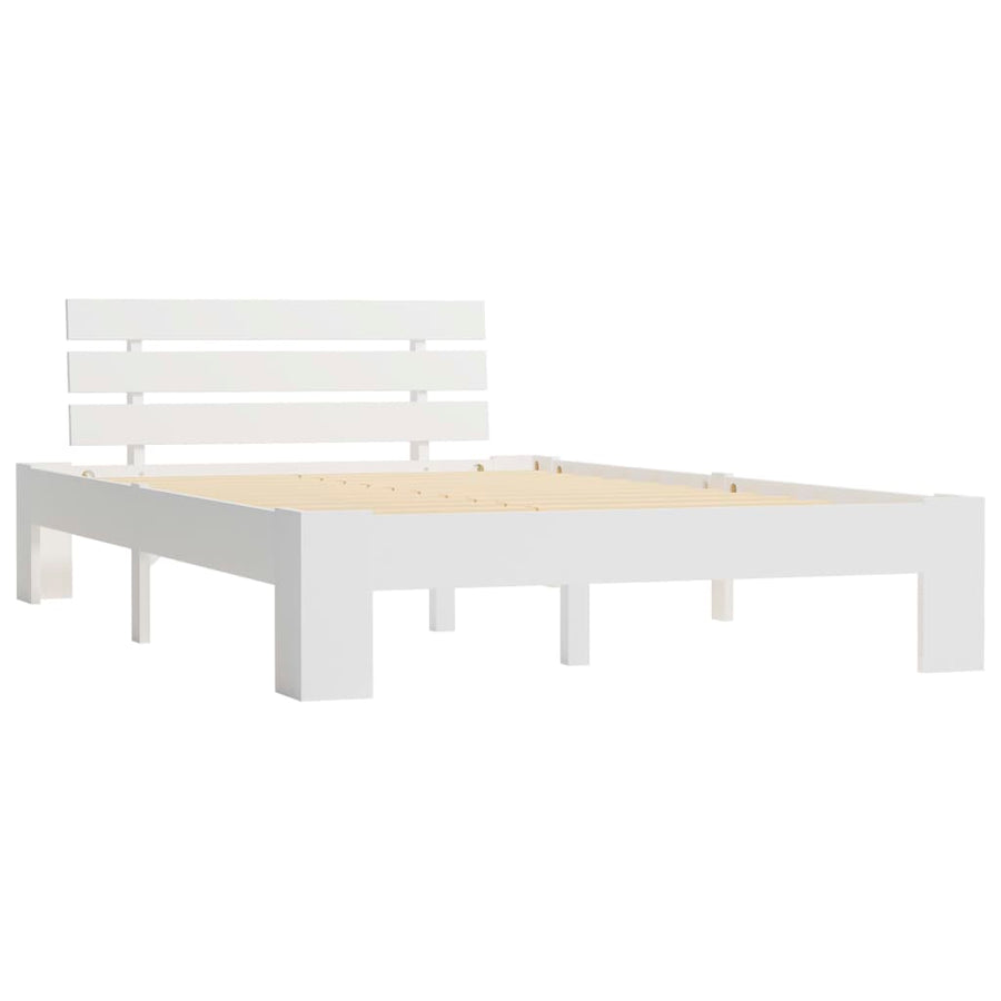 Bedframe Massief Grenenhout 120 x 200 cm Wit