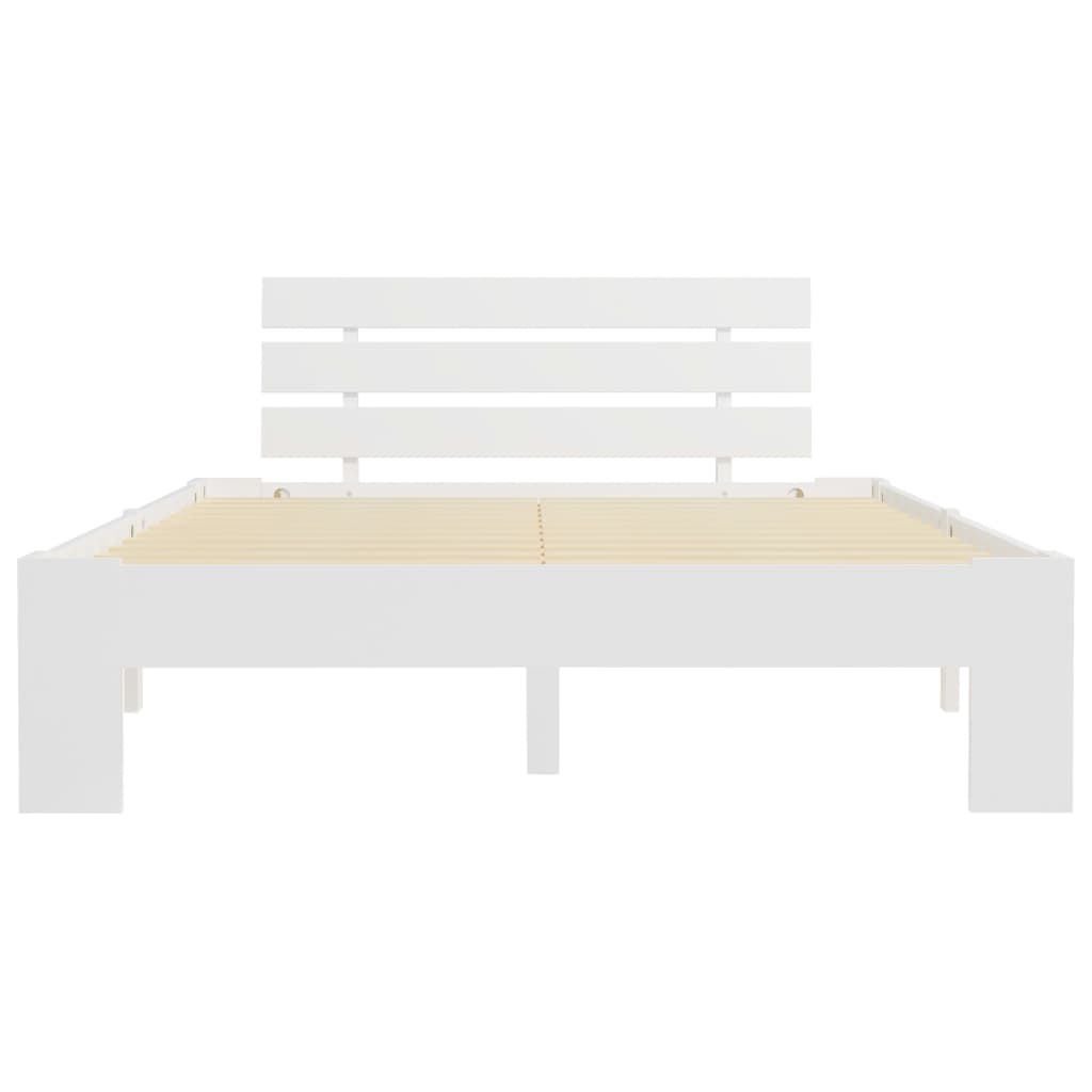 Bedframe Massief Grenenhout 120 x 200 cm Wit