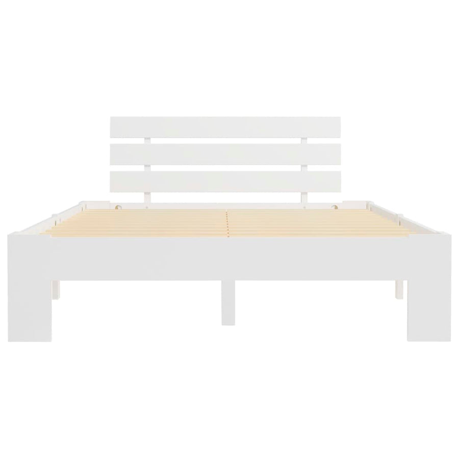 Bedframe Massief Grenenhout 120 x 200 cm Wit