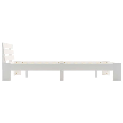 Bedframe Massief Grenenhout 120 x 200 cm Wit