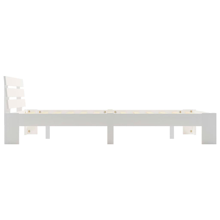 Bedframe Massief Grenenhout 120 x 200 cm Wit