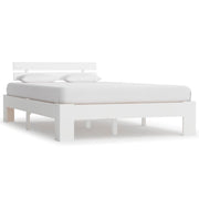 Bedframe massief grenenhout wit 140x200 cm