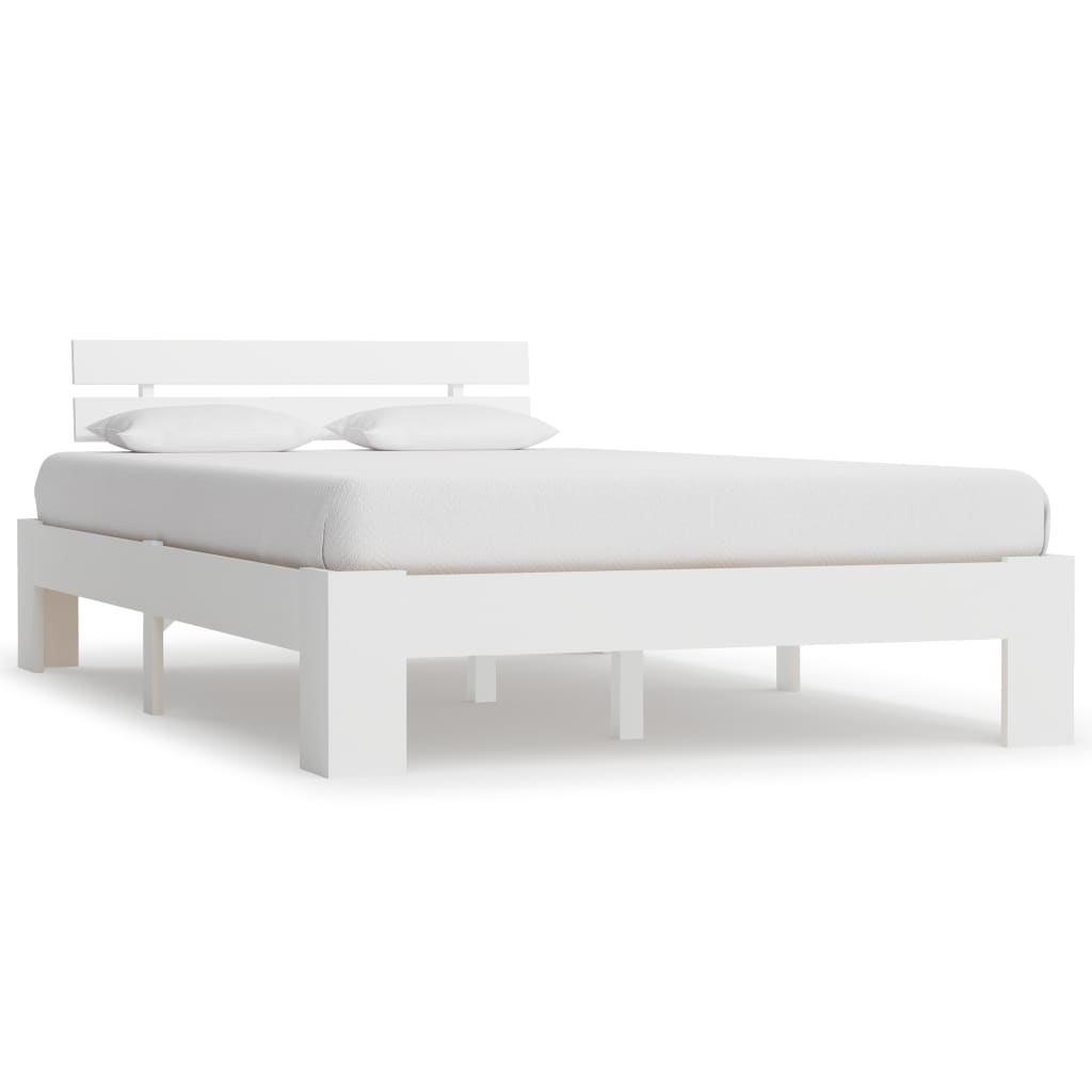 Bedframe Massief Grenenhout 140 x 200 cm Wit
