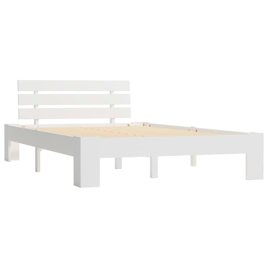 Bedframe Massief Grenenhout 140 x 200 cm Wit
