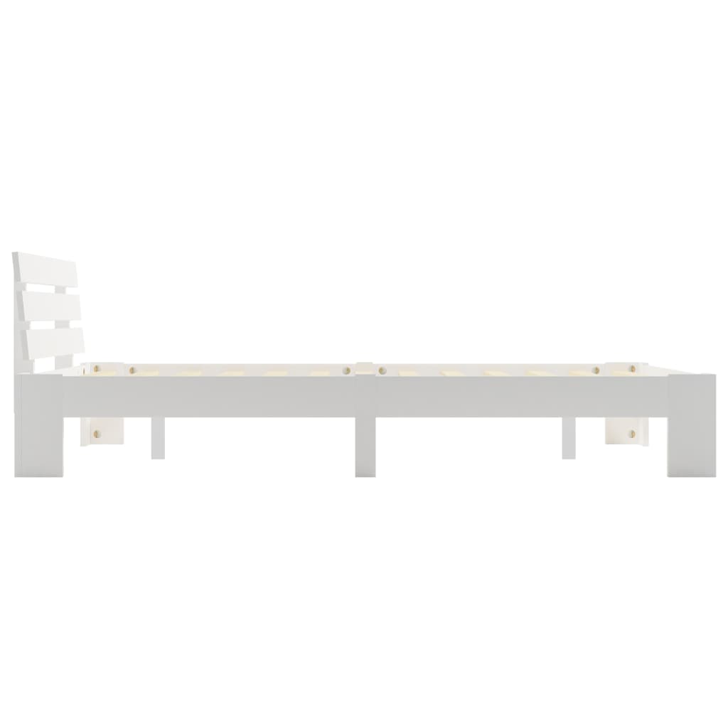 Bedframe Massief Grenenhout 140 x 200 cm Wit