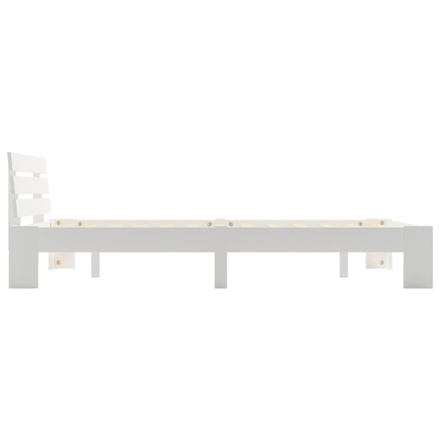 Bedframe Massief Grenenhout 140 x 200 cm Wit