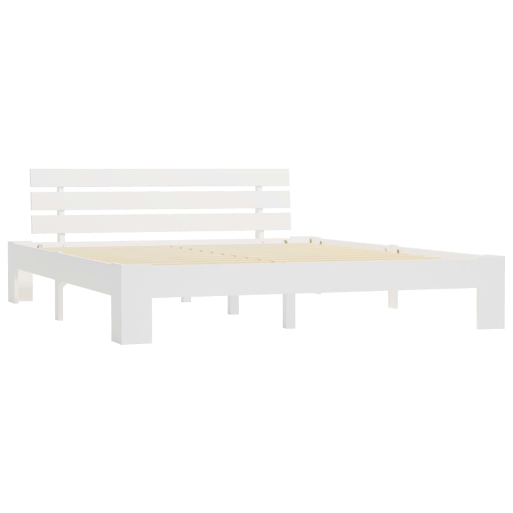 Bedframe Massief Grenenhout 160 x 200 cm Wit