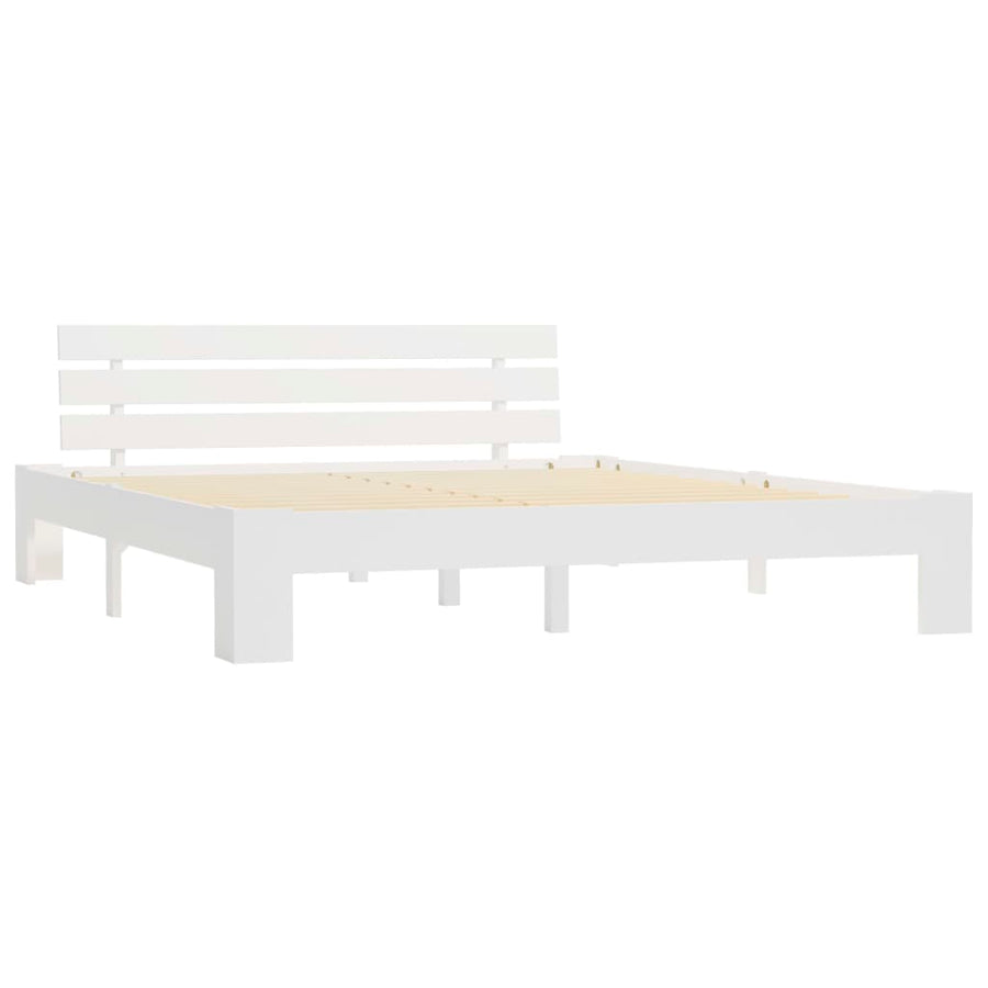 Bedframe Massief Grenenhout 160 x 200 cm Wit