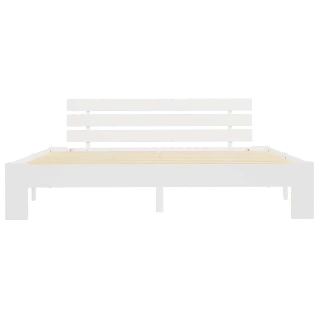 Bedframe Massief Grenenhout 160 x 200 cm Wit