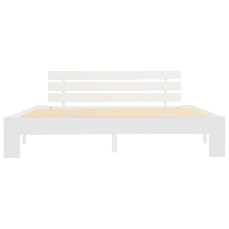 Bedframe Massief Grenenhout 160 x 200 cm Wit
