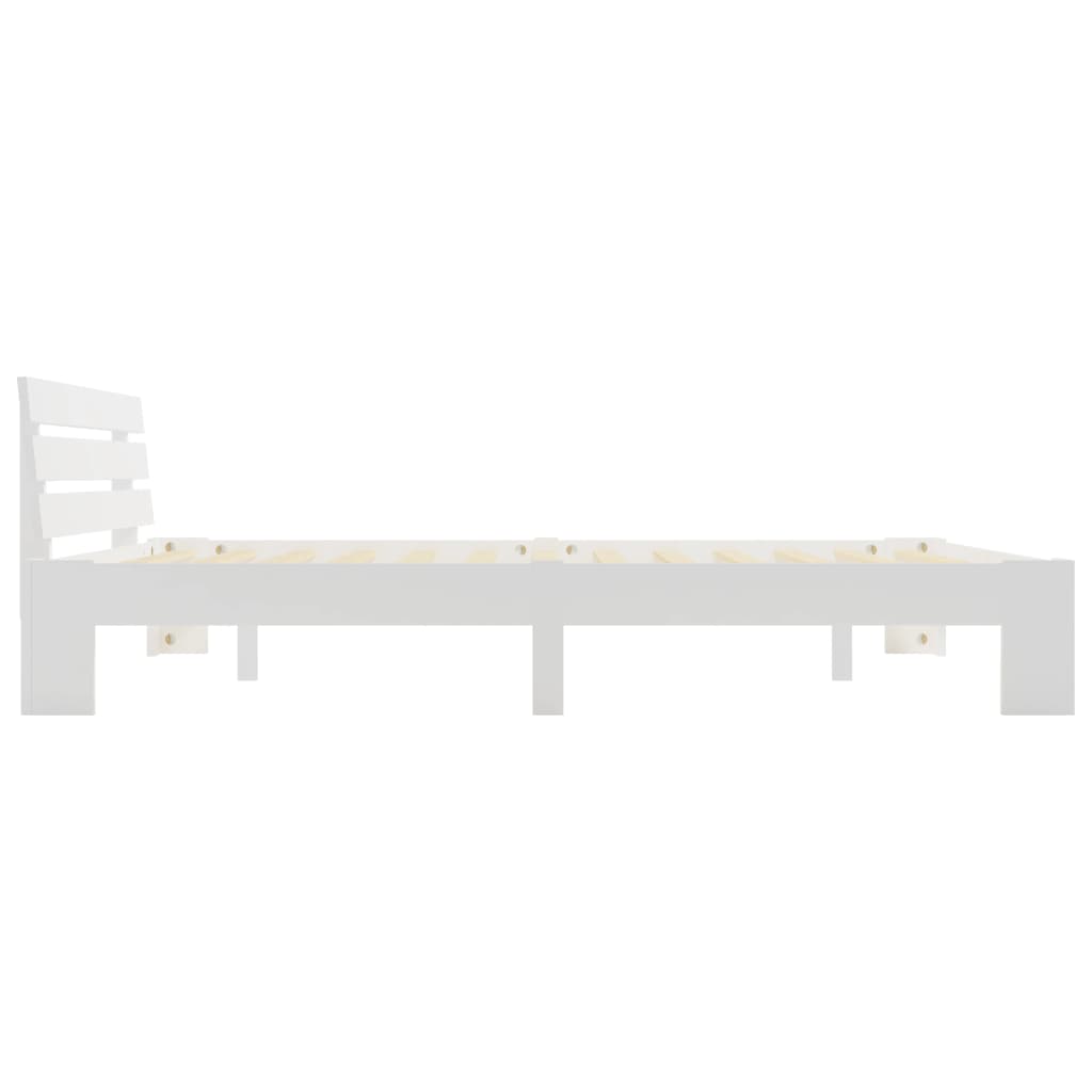 Bedframe Massief Grenenhout 160 x 200 cm Wit