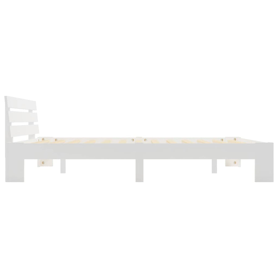 Bedframe Massief Grenenhout 160 x 200 cm Wit