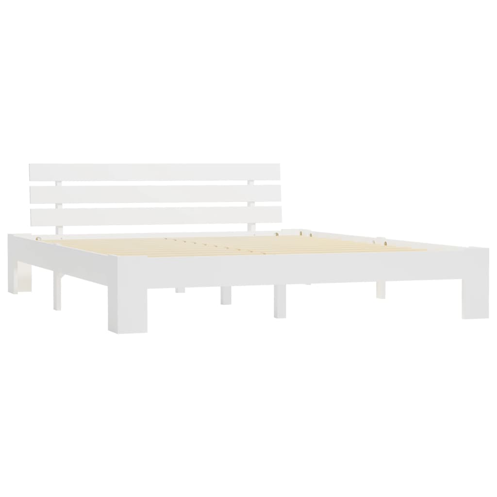 Bedframe Massief Grenenhout 180 x 200 cm Wit