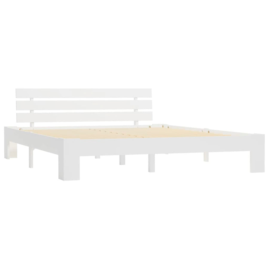 Bedframe Massief Grenenhout 180 x 200 cm Wit