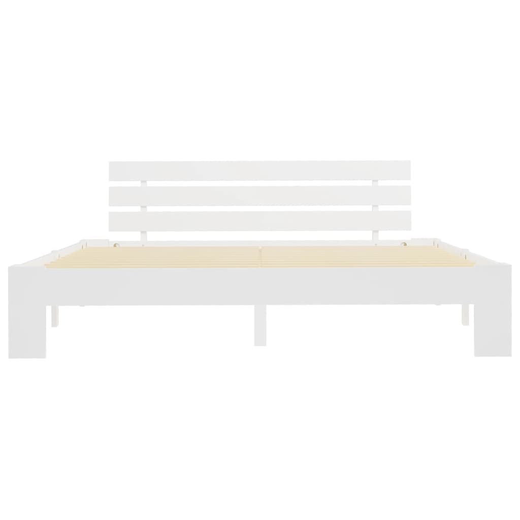 Bedframe Massief Grenenhout 180 x 200 cm Wit