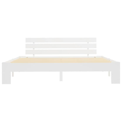 Bedframe Massief Grenenhout 180 x 200 cm Wit