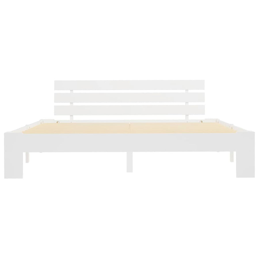 Bedframe Massief Grenenhout 180 x 200 cm Wit