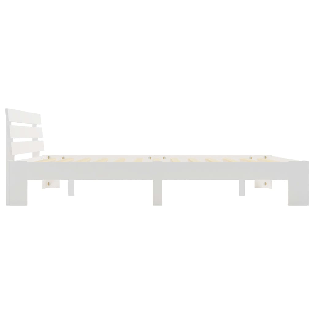 Bedframe Massief Grenenhout 180 x 200 cm Wit