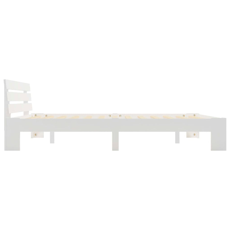 Bedframe Massief Grenenhout 180 x 200 cm Wit