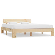 Bedframe massief grenenhout 160x200 cm met hoofdbord