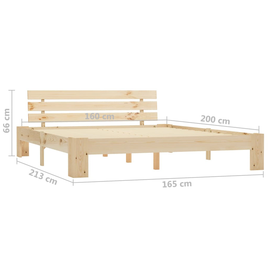 Bedframe Massief Grenenhout 160 x 200 cm Lichthout