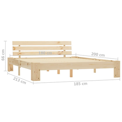 Bedframe Massief Grenenhout 180 x 200 cm Lichthout