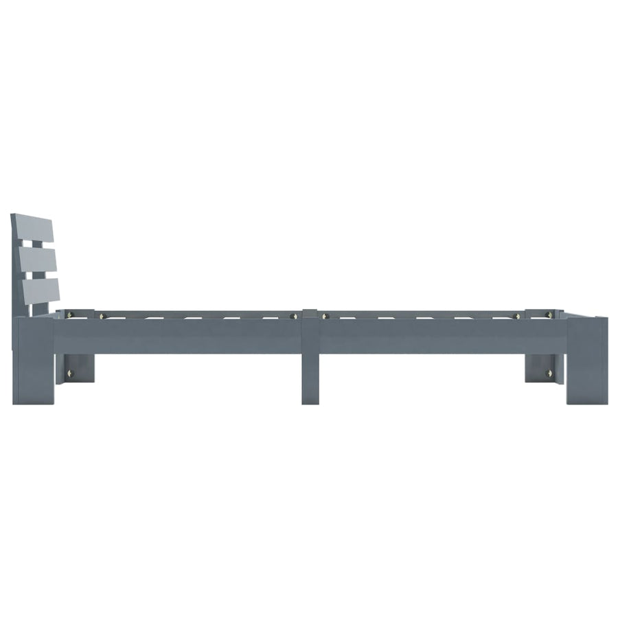 Bedframe Massief Grenenhout 90 x 200 cm Grijs