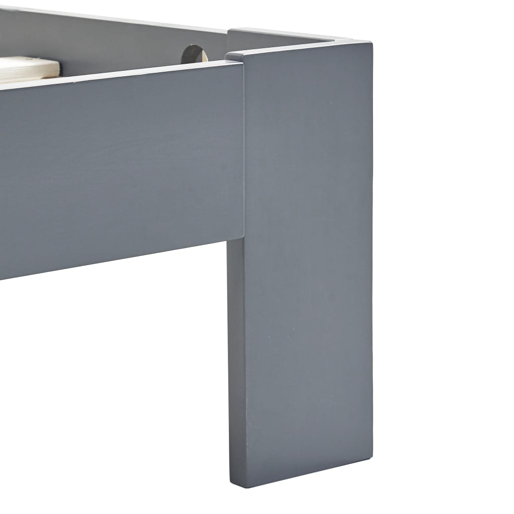 Bedframe Massief Grenenhout 90 x 200 cm Grijs
