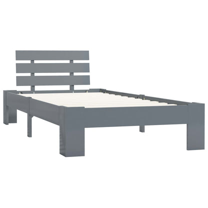 Bedframe Massief Grenenhout 100 x 200 cm Grijs
