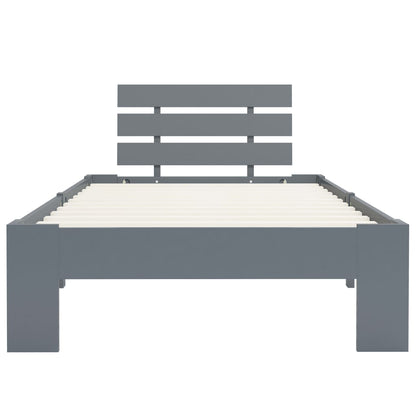 Bedframe Massief Grenenhout 100 x 200 cm Grijs