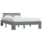 Bed frame solid pine grey 120x200 cm