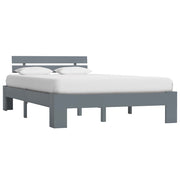Bedframe massief grenenhout grijs 120x200 cm