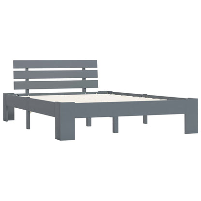 Bedframe Massief Grenenhout 140 x 200 cm Grijs