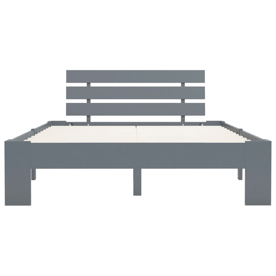 Bedframe Massief Grenenhout 140 x 200 cm Grijs