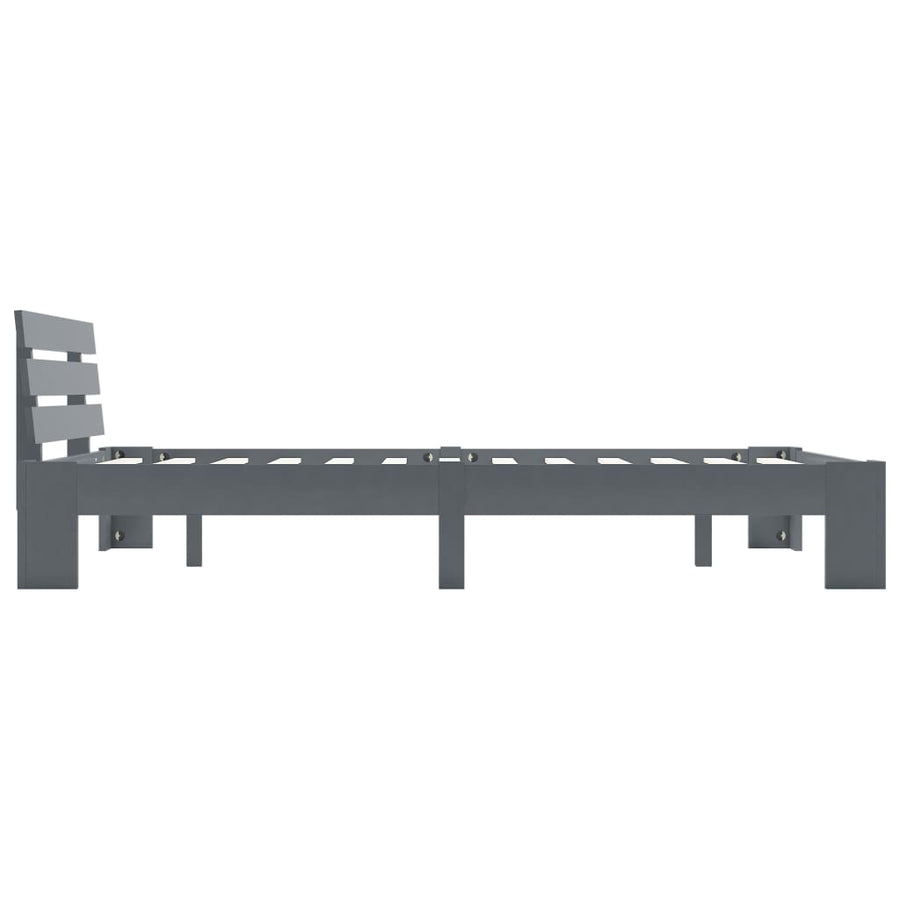 Bedframe Massief Grenenhout 140 x 200 cm Grijs