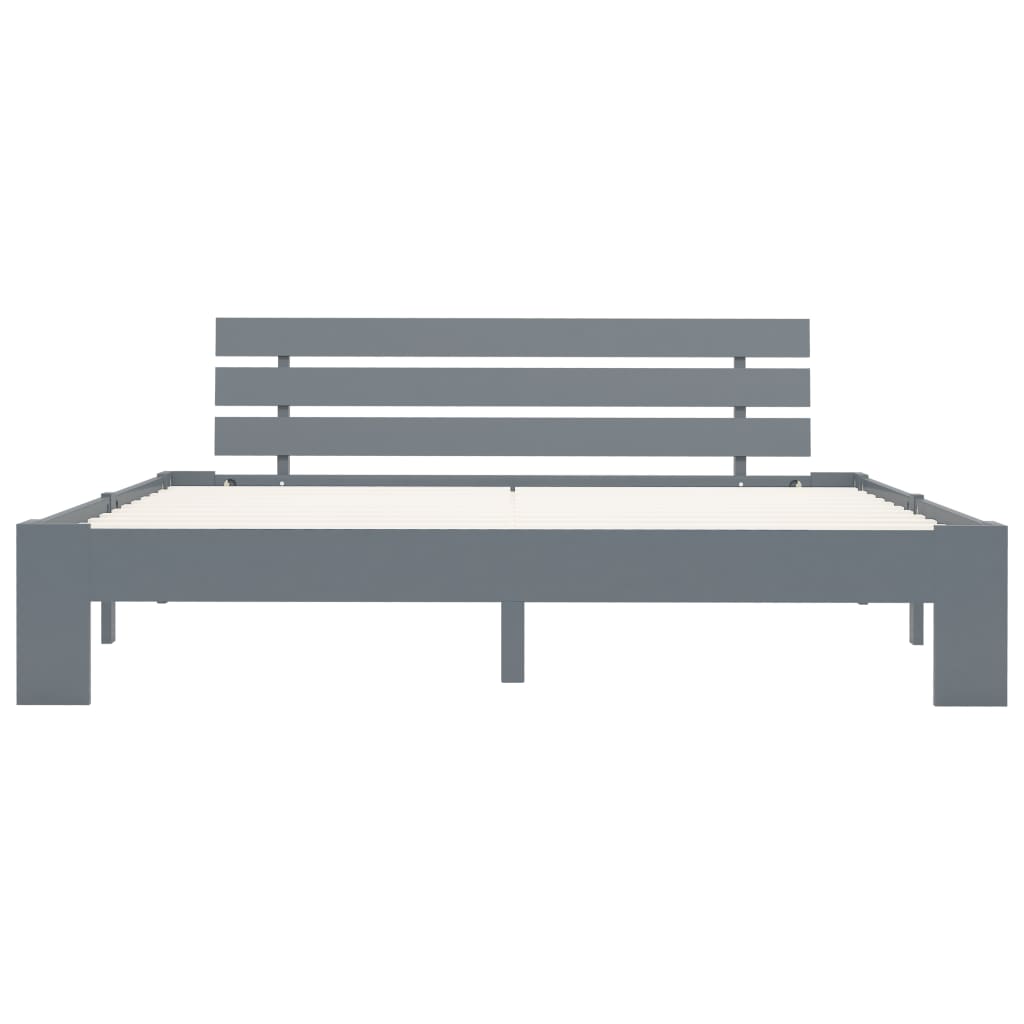 Bedframe Massief Grenenhout 160 x 200 cm Grijs